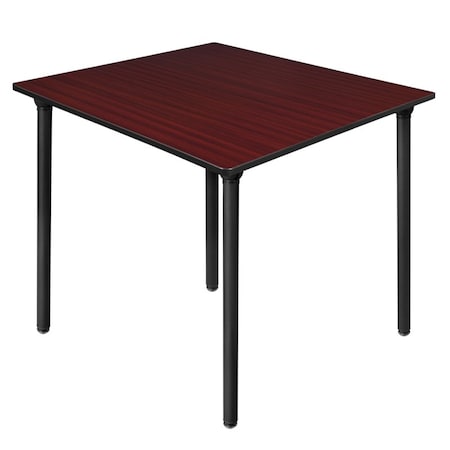 Regency Kee Folding Tables, 48 W, 48 L, 29 H, Wood, Metal Top, Mahogany TBF4848MHBK